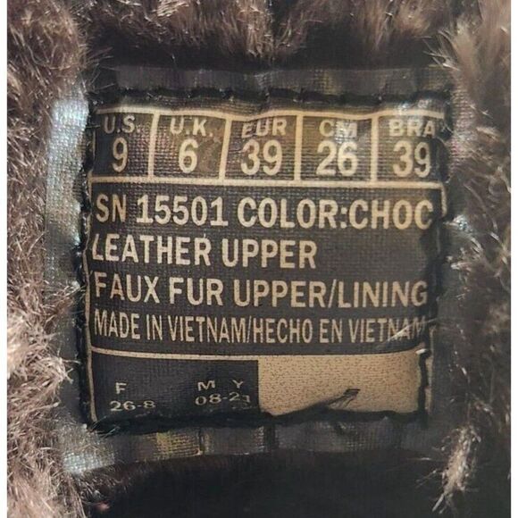 Skechers On The Go Joy Bundle Up Women Sz 9 Chocolate Brown Fur Trim Boots 15501 - Picture 9 of 10